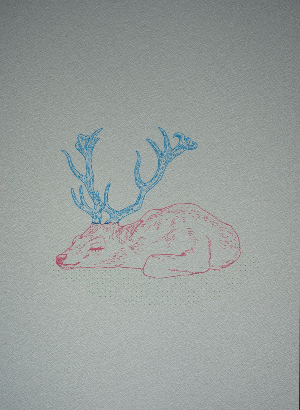 Deer — pen plotter drawing
